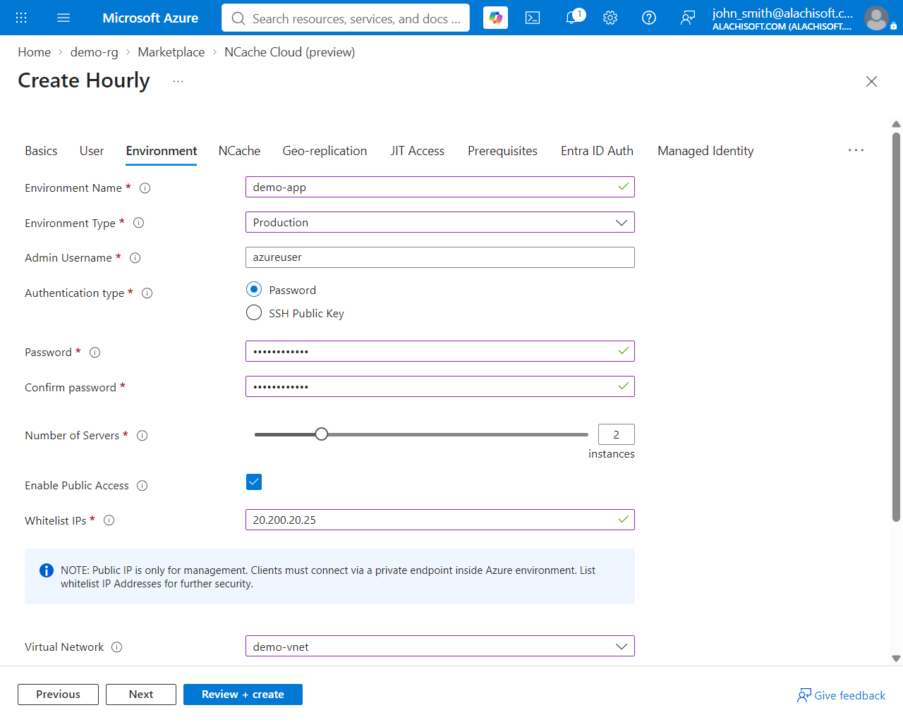 NCache Cloud - Get from Azure Marketplace